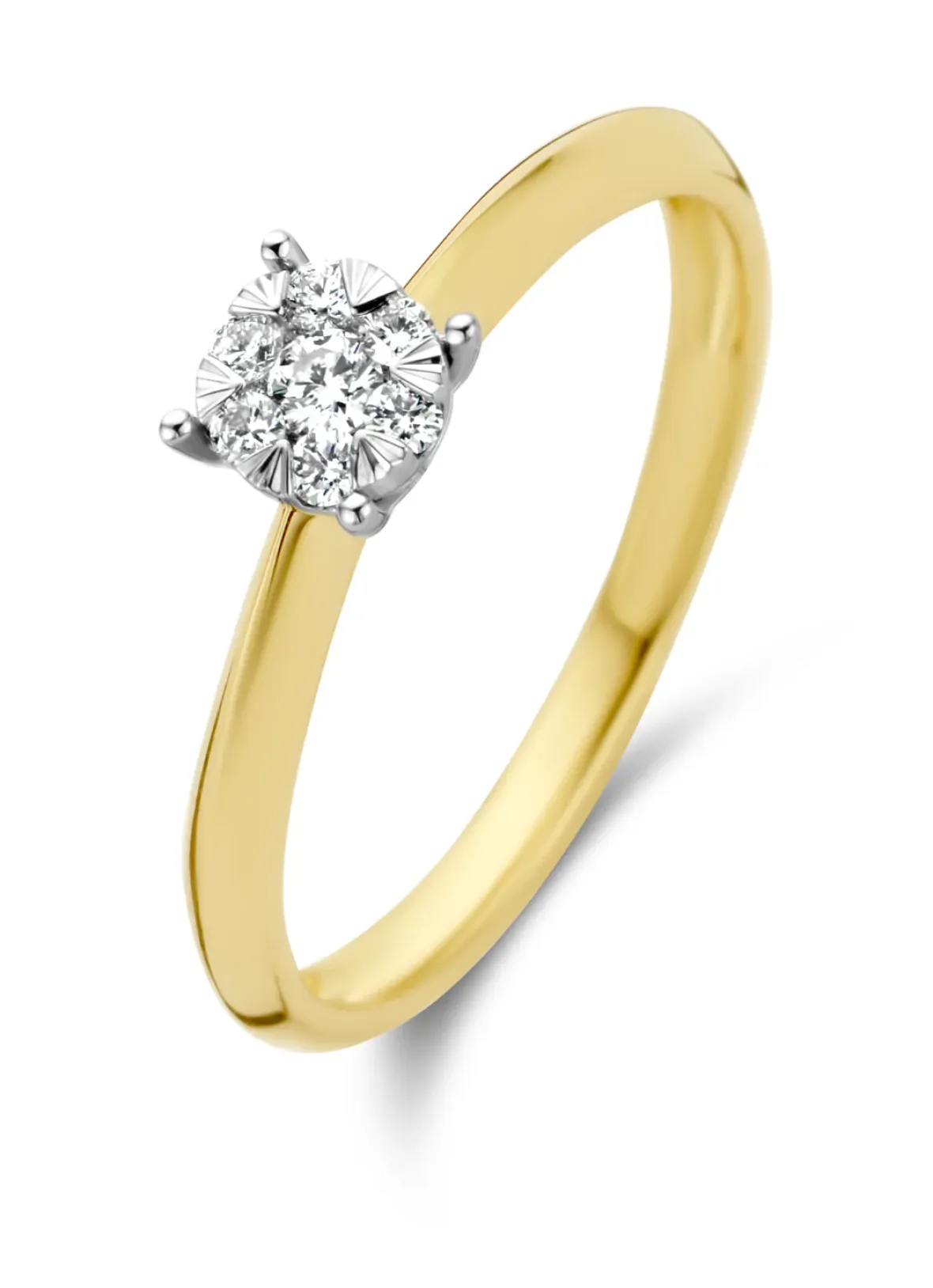 Diamond Point Diamanten Ringen|Verlovingsringen<Gouden ring, 0.17 ct diamant, Enchanted