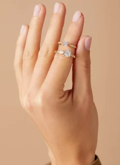 Diamond Point Diamanten Ringen|Verlovingsringen<Gouden ring, 0.15 ct diamant, Enchanted