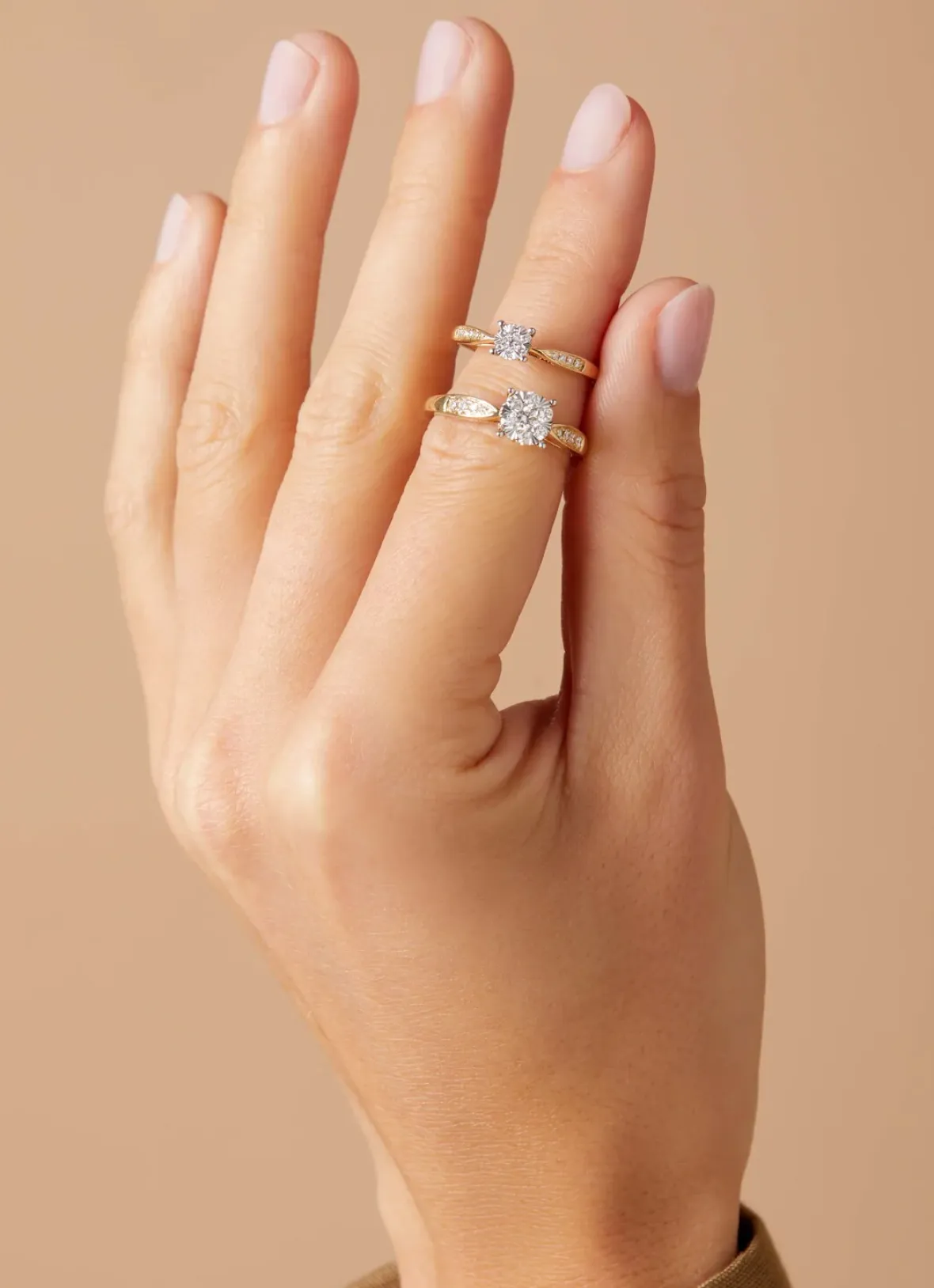 Diamond Point Diamanten Ringen|Verlovingsringen<Gouden ring, 0.15 ct diamant, Enchanted
