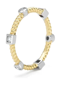 Diamond Point Diamanten Ringen|Aanschuifringen<Gouden ring, 0.18 ct diamant, Ensemble