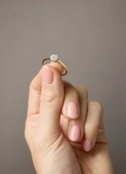 Diamond Point Diamanten Ringen|Verlovingsringen<Gouden ring, 0.20 ct diamant, Hearts & Arrows