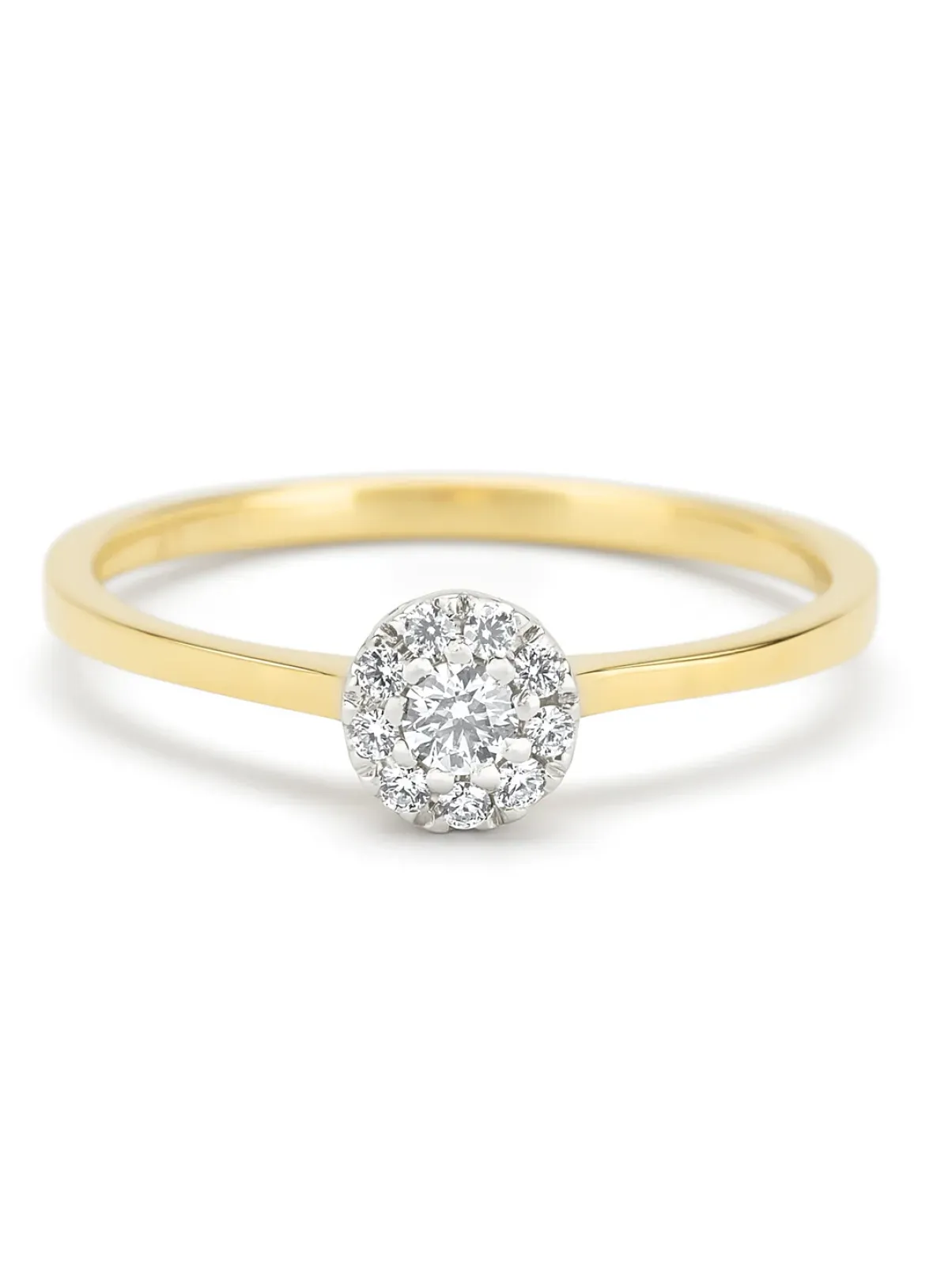 Diamond Point Diamanten Ringen|Verlovingsringen<Gouden ring, 0.20 ct diamant, Hearts & Arrows