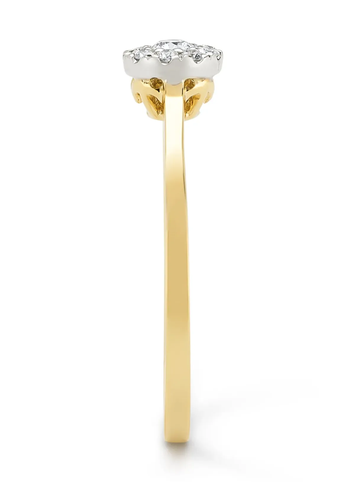 Diamond Point Diamanten Ringen|Verlovingsringen<Gouden ring, 0.20 ct diamant, Hearts & Arrows