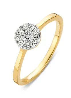 Diamond Point Diamanten Ringen|Verlovingsringen<Gouden ring, 0.30 ct diamant, Hearts & Arrows