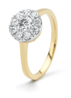Diamond Point Diamanten Ringen<Gouden ring, 0.65 ct diamant, Hearts & Arrows