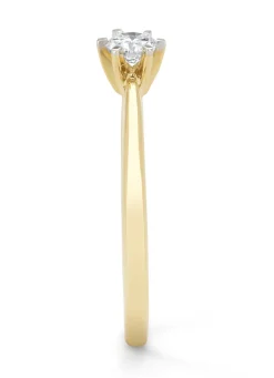 Diamond Point Diamanten Ringen|Verlovingsringen<Gouden ring, 0.20 ct diamant, Starlight