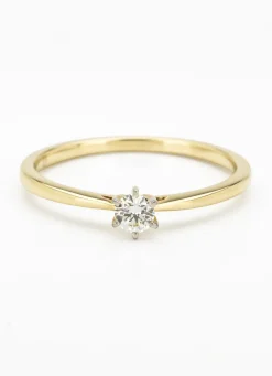 Diamond Point Diamanten Ringen|Fijne Ringen<Gouden ring, 0.15 ct diamant, Starlight