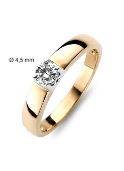 Diamond Point Solitair C|Groeibriljant Ringen<Gouden solitairring, 0.34 ct diamant, Groeibriljant