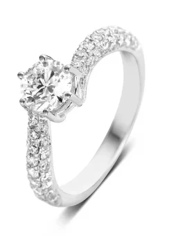 Diamond Point Diamanten Ringen|Verlovingsringen<Ring, 1.48 ct diamant, Hearts & Arrows