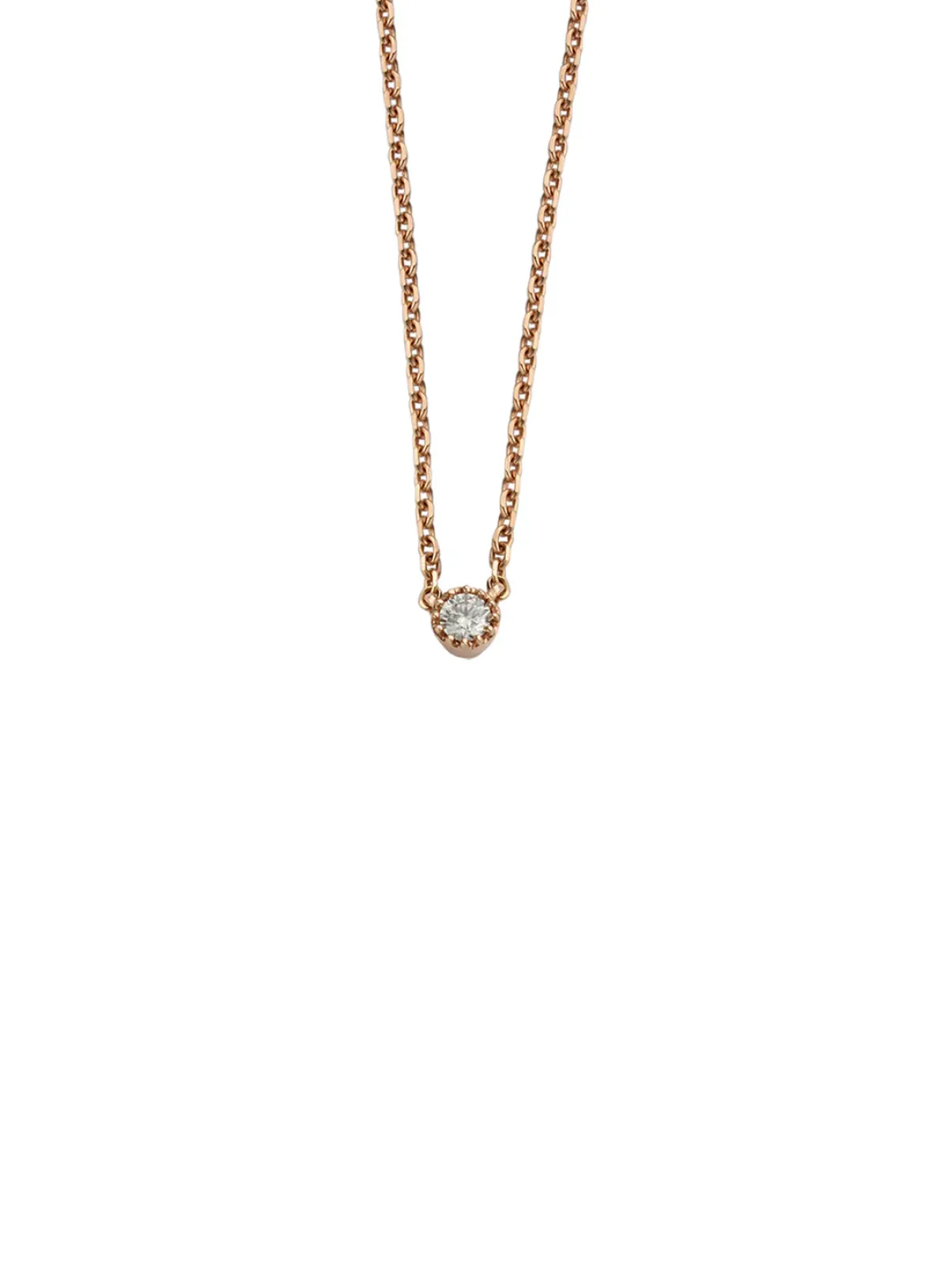 Diamond Point Roségouden Colliers|Diamanten Colliers<Roségouden collier, 0.05 ct diamant, Joy