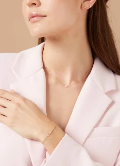 Diamond Point Roségouden Colliers|Diamanten Colliers<Roségouden collier, 0.05 ct diamant, Joy