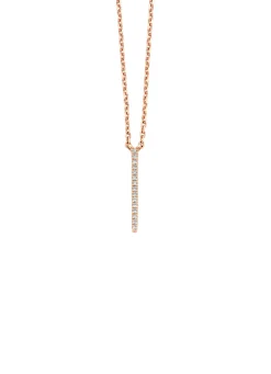 Diamond Point Roségouden Colliers|Diamanten Colliers<Roségouden collier, 0.05 ct diamant, Joy