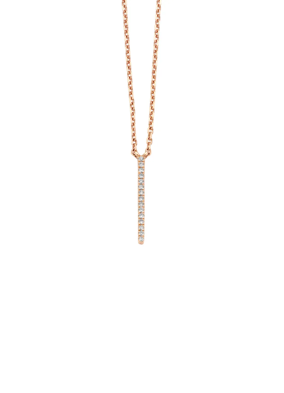 Diamond Point Roségouden Colliers|Diamanten Colliers<Roségouden collier, 0.05 ct diamant, Joy