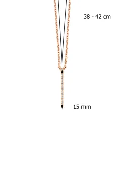 Diamond Point Roségouden Colliers|Diamanten Colliers<Roségouden collier, 0.05 ct diamant, Joy