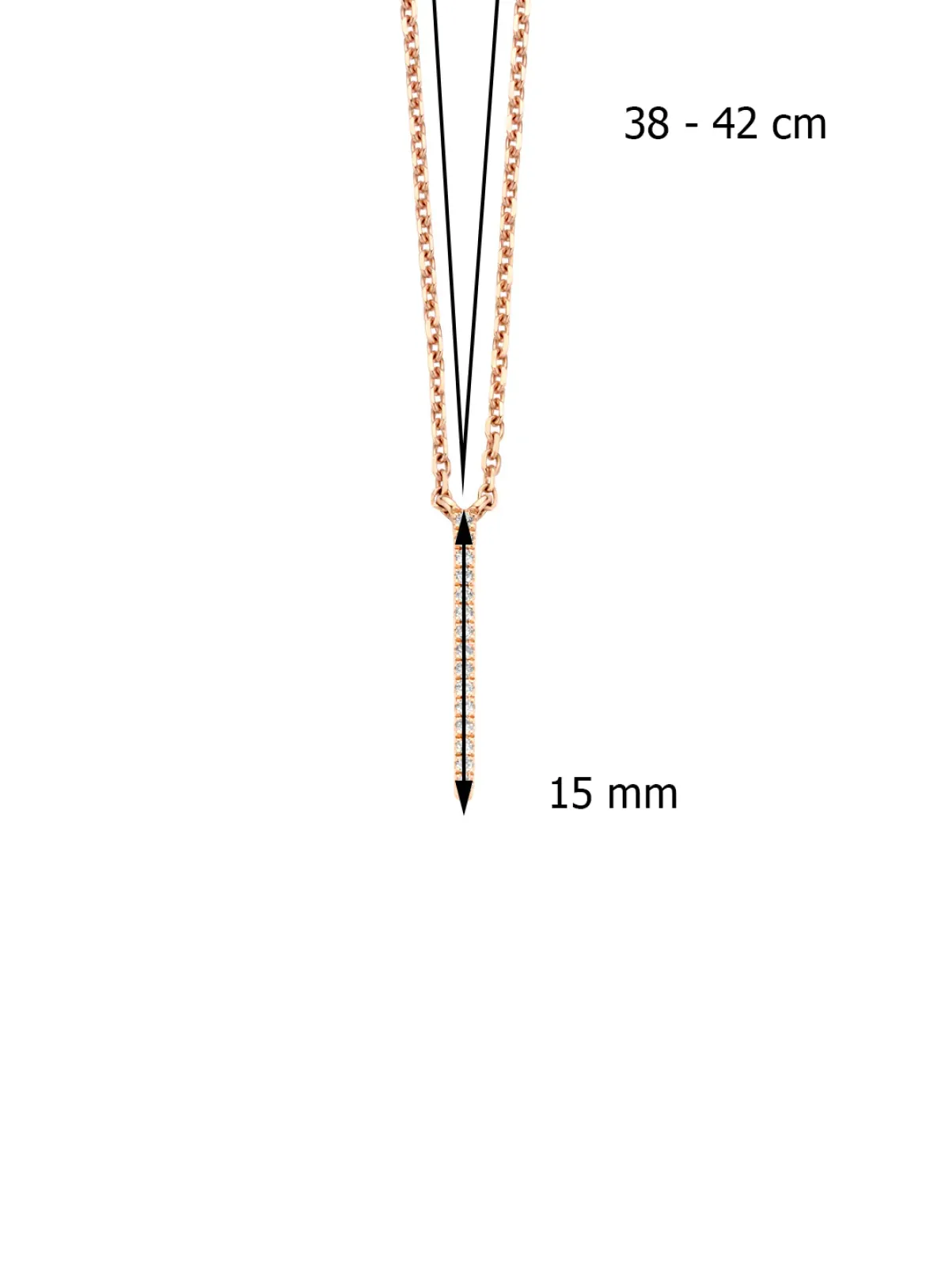 Diamond Point Roségouden Colliers|Diamanten Colliers<Roségouden collier, 0.05 ct diamant, Joy