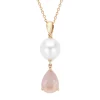 Diamond Point Roségouden Colliers|Colliers Met Kleurstenen<Roségouden hanger met collier, 1.11 ct roze kwarts, Rivièra