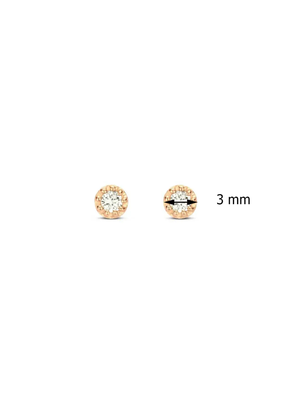 Diamond Point Rosegouden Oorsieraden|Diamanten Oorsieraden<Roségouden oorsieraden, 0.06 ct diamant, Joy