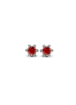 Diamond Point Rosegouden Oorsieraden|Oorsieraden Met Kleurstenen<Roségouden oorsieraden, 0.53 ct robijn, Empress