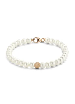 Diamond Point Roségouden Armbanden|Parel Armbanden<Roségouden parelarmband Rivièra