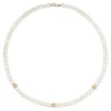 Diamond Point Roségouden Colliers|Parelkettingen<Roségouden parelketting Rivièra