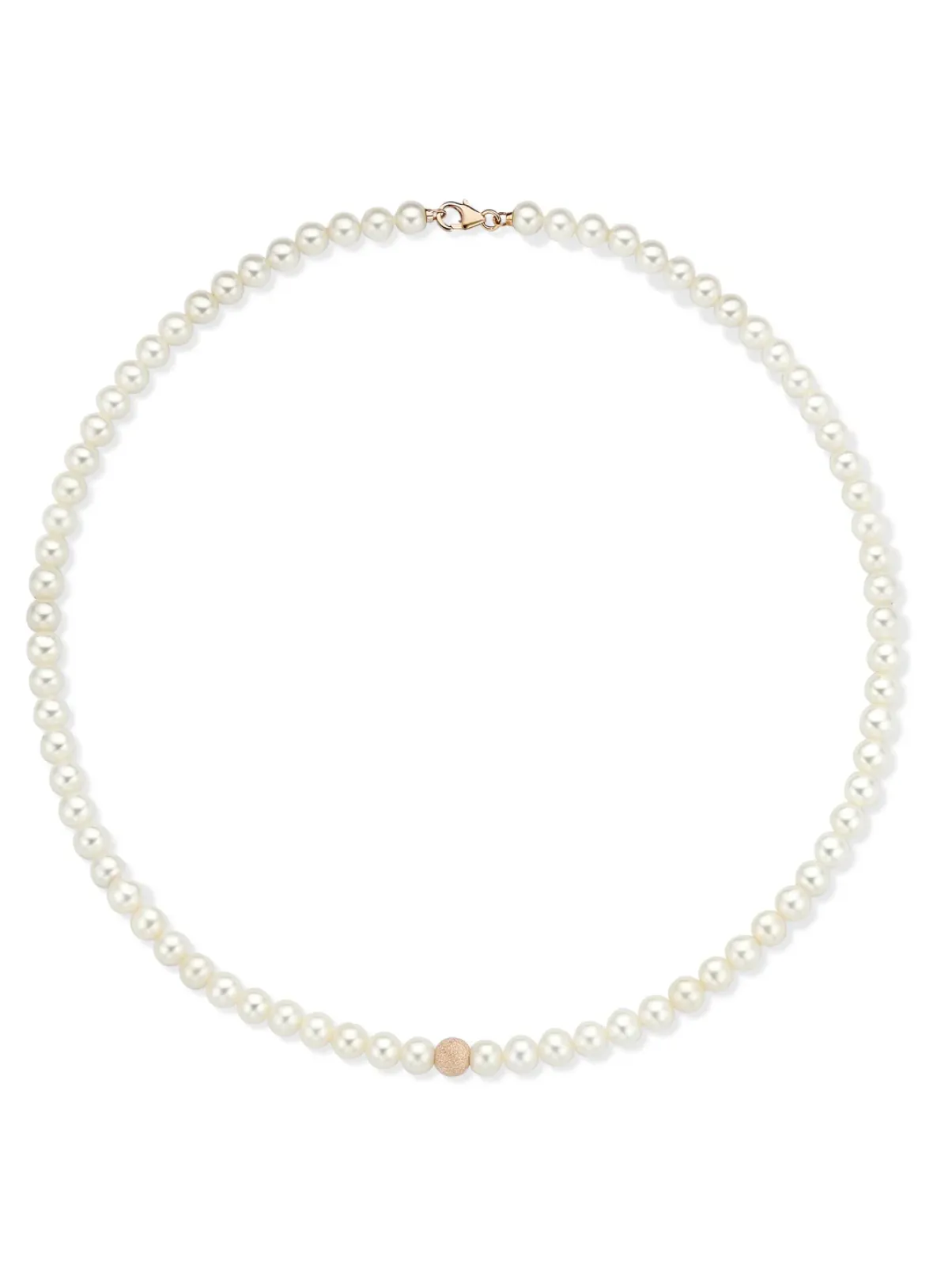 Diamond Point Roségouden Colliers|Parelkettingen<Roségouden parelketting Rivièra