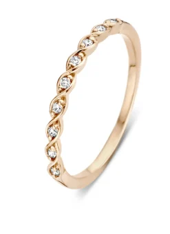 Diamond Point Roségouden Ringen|Diamanten Ringen<Roségouden ring, 0.08 ct diamant, Ensemble