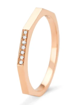 Diamond Point Roségouden Ringen|Diamanten Ringen<Roségouden ring, 0.03 ct diamant, Ensemble