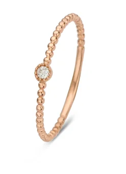 Diamond Point Roségouden Ringen|Diamanten Ringen<Roségouden ring, 0.03 ct diamant, Joy