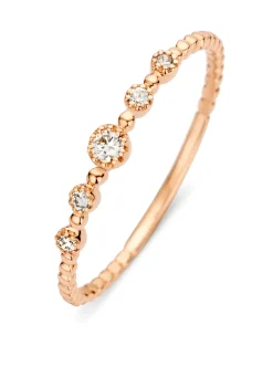Diamond Point Roségouden Ringen|Diamanten Ringen<Roségouden ring, 0.09 ct diamant, Joy