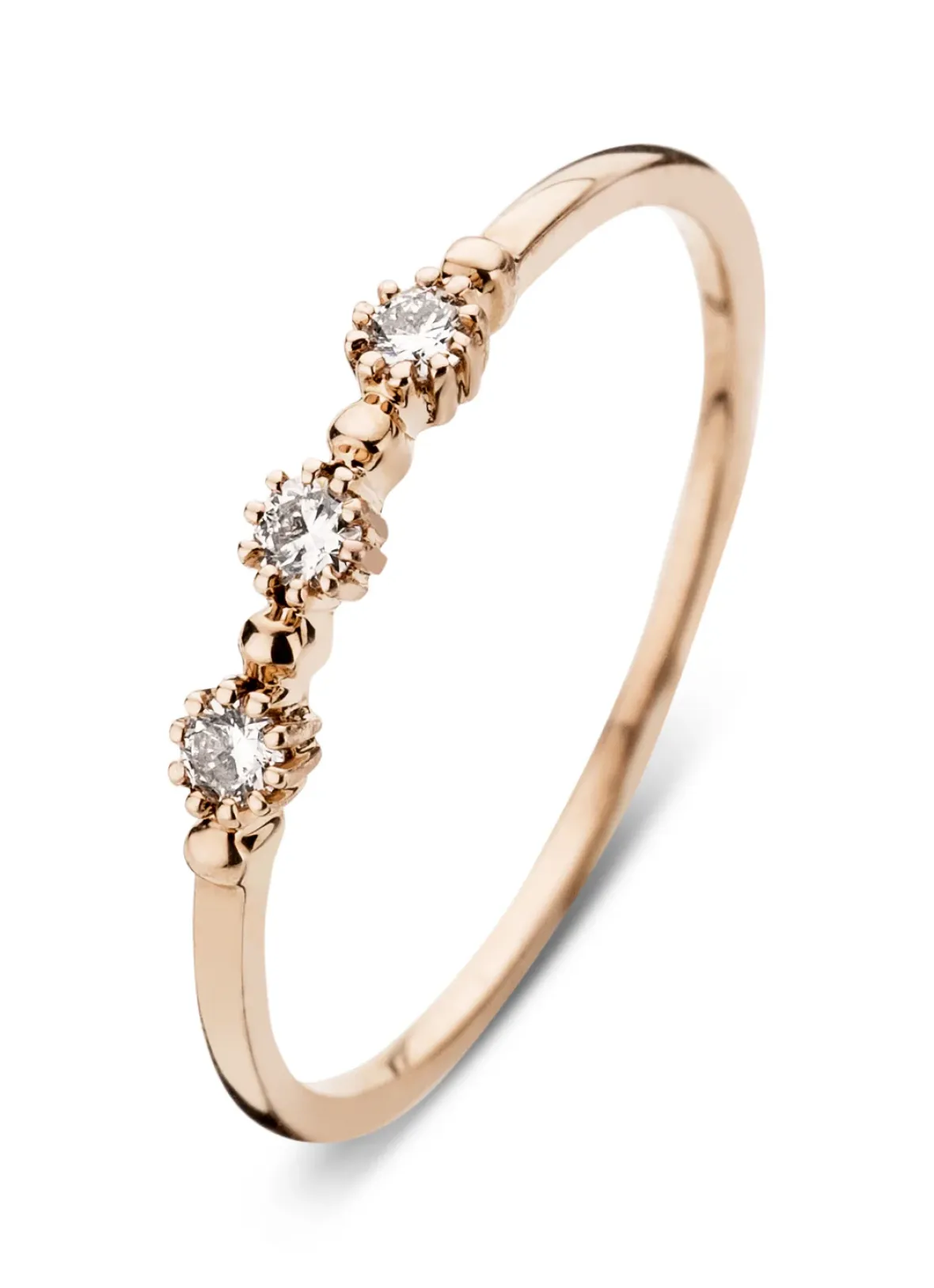 Diamond Point Roségouden Ringen|Diamanten Ringen<Roségouden ring, 0.10 ct diamant, Joy