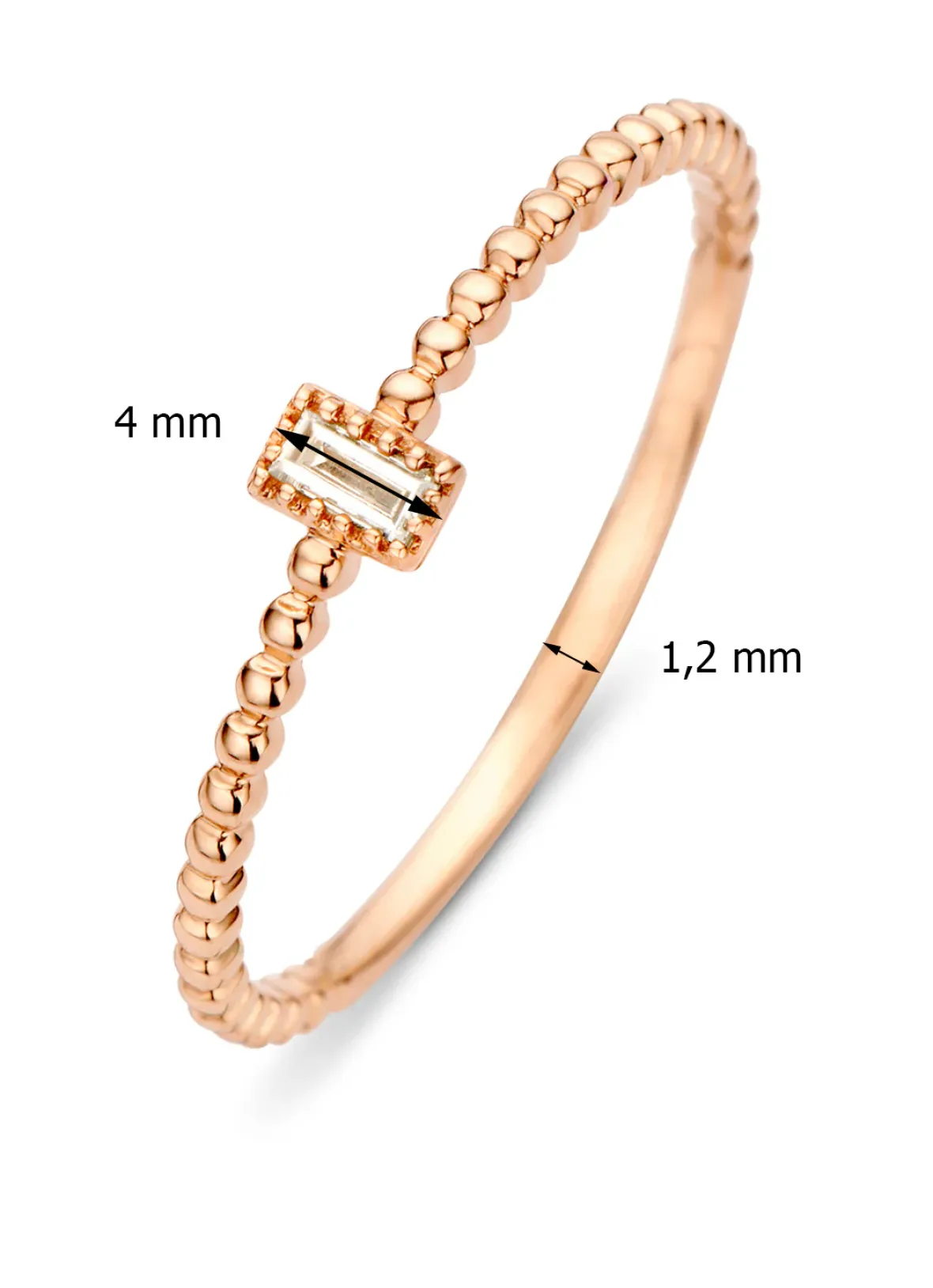 Diamond Point Roségouden Ringen|Diamanten Ringen<Roségouden ring, 0.05 ct diamant, Joy