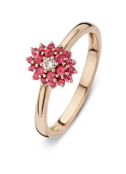 Diamond Point Roségouden Ringen|Ringen Met Kleurstenen<Roségouden ring, 0.04 ct diamant, Majestic