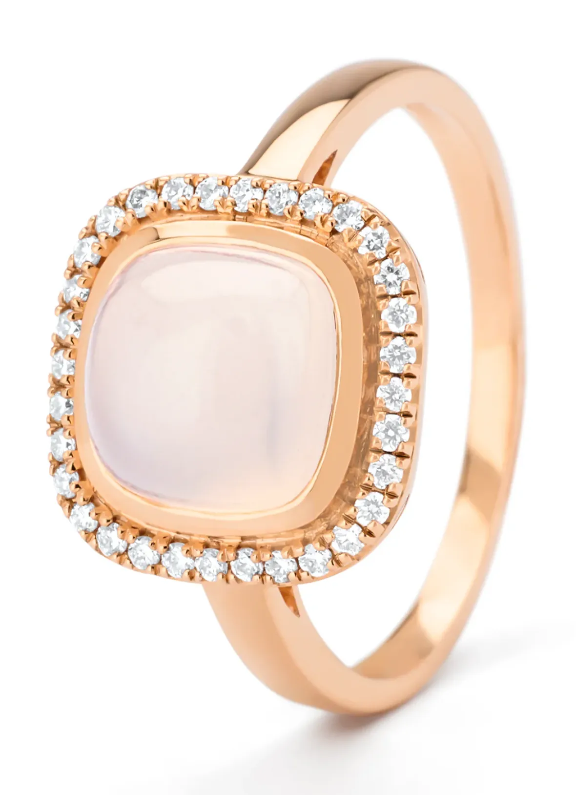 Diamond Point Roségouden Ringen|Ringen Met Kleurstenen<Roségouden ring, 2.32 ct maansteen, Little Drops