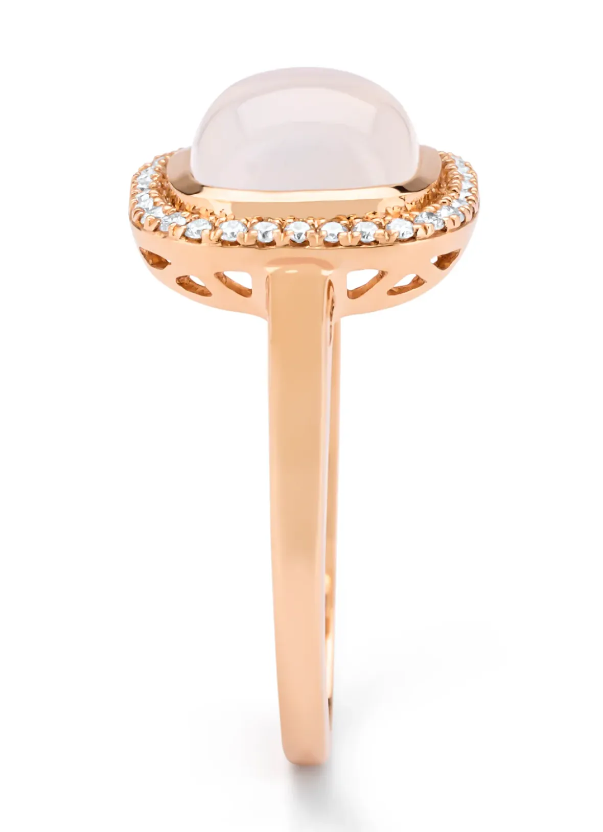 Diamond Point Roségouden Ringen|Ringen Met Kleurstenen<Roségouden ring, 2.32 ct maansteen, Little Drops