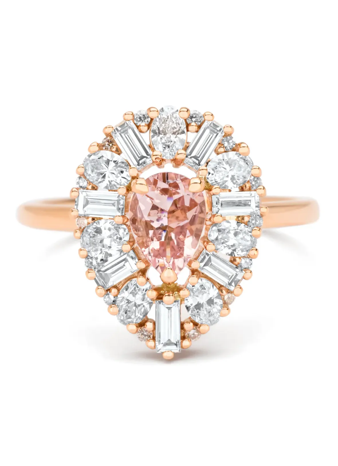 Diamond Point Roségouden Ringen|Ringen Met Kleurstenen<Roségouden ring, 0.56 ct morganiet, Gallery