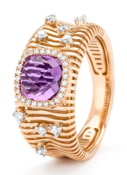 Diamond Point Roségouden Ringen|Ringen Met Kleurstenen<Roségouden ring, 1.56 ct paarse amethist, Gallery