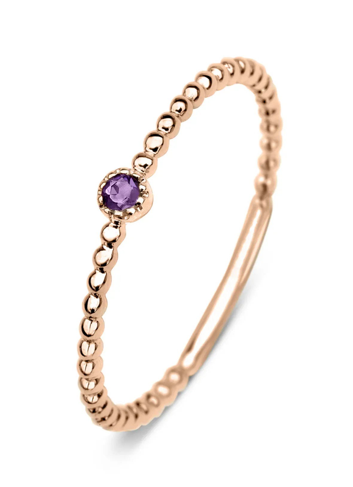 Diamond Point Roségouden Ringen|Ringen Met Kleurstenen<Roségouden ring, 0.04 ct paarse amethist, Joy