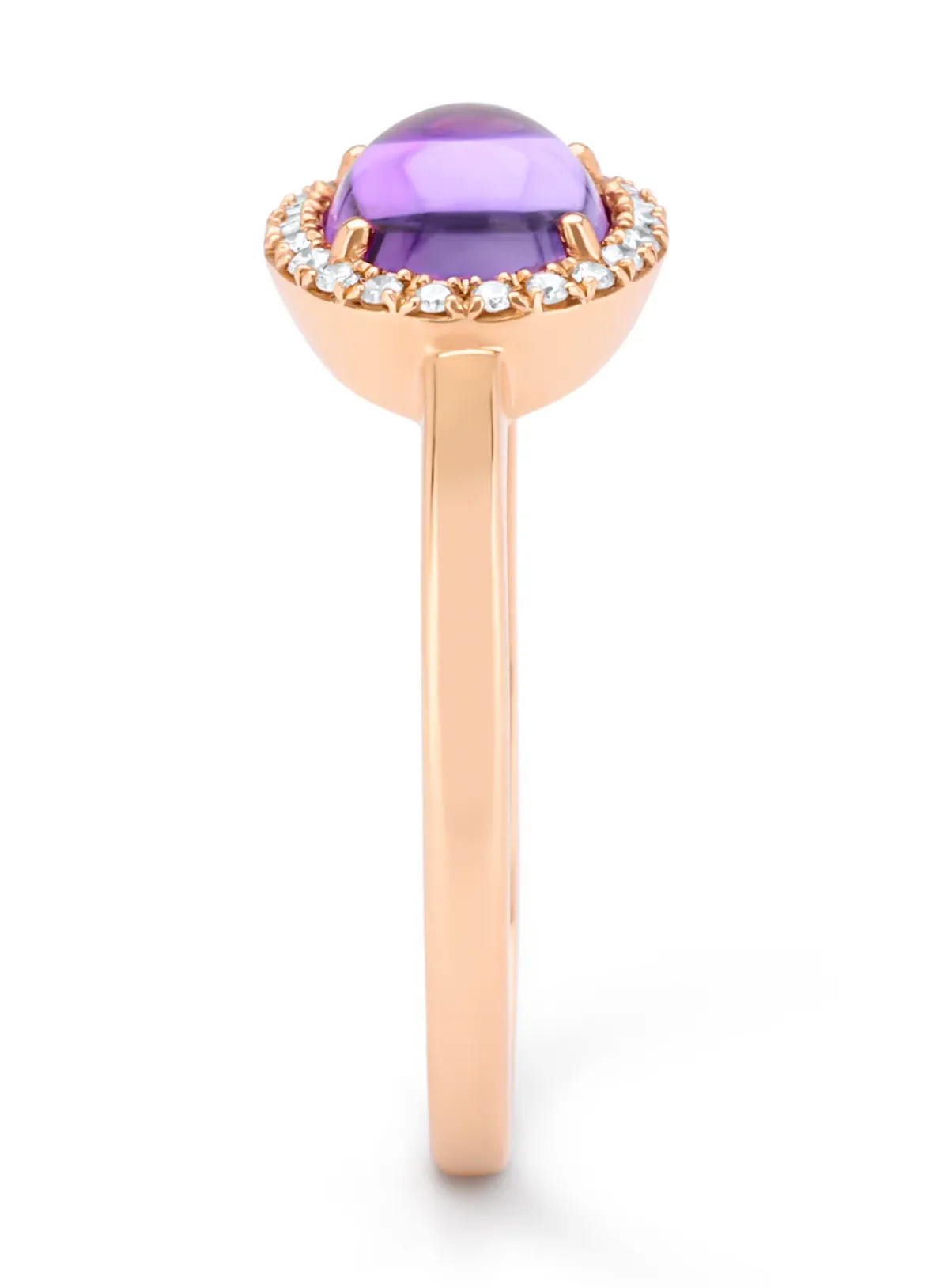 Diamond Point Roségouden Ringen|Ringen Met Kleurstenen<Roségouden ring, 1.20 ct paarse amethist, Little Drops