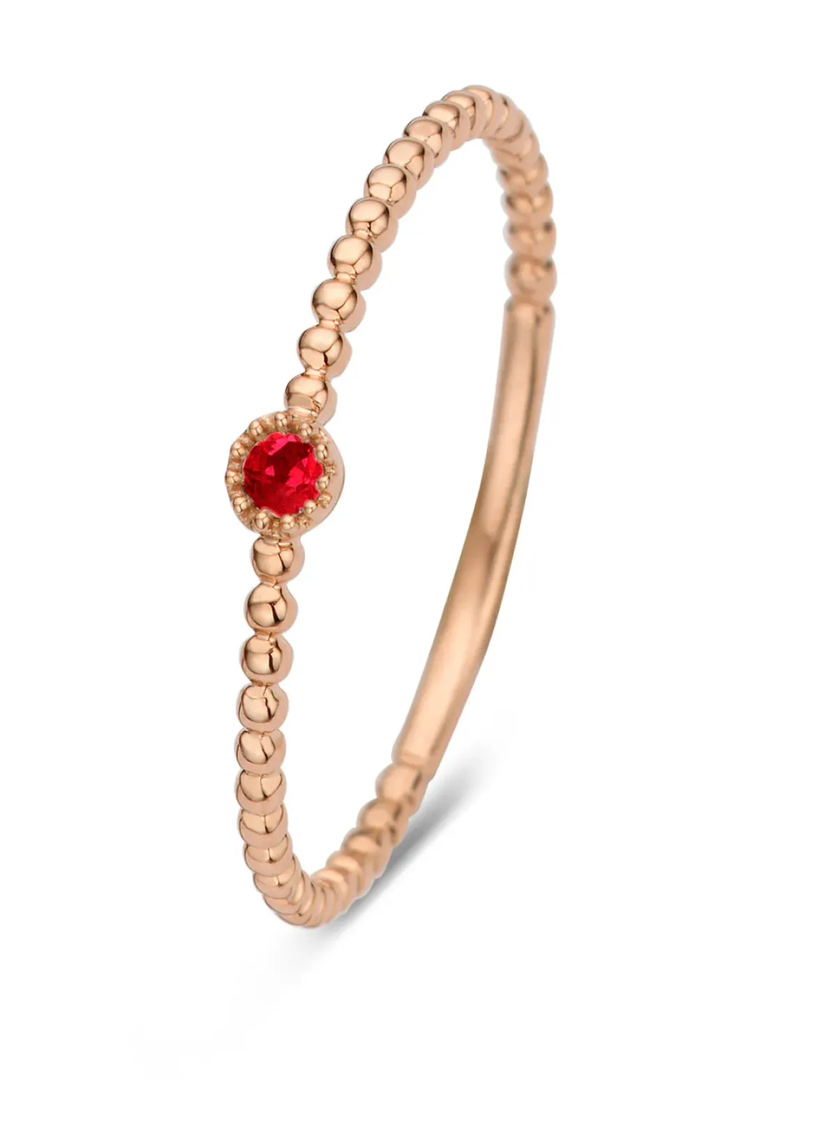 Diamond Point Roségouden Ringen|Ringen Met Kleurstenen<Roségouden ring, 0.05 ct robijn, Joy