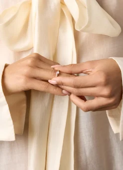 Diamond Point Roségouden Ringen|Ringen Met Kleurstenen<Roségouden ring, 0.54 ct rozenkwarts, Little Drops