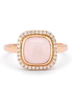 Diamond Point Roségouden Ringen|Ringen Met Kleurstenen<Roségouden ring, 2.36 ct rozenkwarts, Little Drops