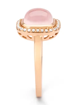 Diamond Point Roségouden Ringen|Ringen Met Kleurstenen<Roségouden ring, 2.36 ct rozenkwarts, Little Drops