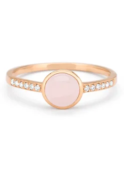 Diamond Point Roségouden Ringen|Ringen Met Kleurstenen<Roségouden ring, 0.91 ct rozenkwarts, Little Drops