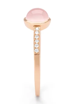 Diamond Point Roségouden Ringen|Ringen Met Kleurstenen<Roségouden ring, 0.91 ct rozenkwarts, Little Drops