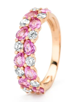 Diamond Point Roségouden Ringen|Ringen Met Kleurstenen<Roségouden ring, 1.65 ct roze saffier, Eden