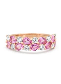Diamond Point Roségouden Ringen|Ringen Met Kleurstenen<Roségouden ring, 1.65 ct roze saffier, Eden