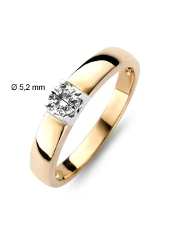 Diamond Point Solitair C|Groeibriljant Ringen<Roségouden solitairring, 0.50 ct diamant, Groeibriljant