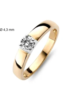 Diamond Point Solitair C|Groeibriljant Ringen<Roségouden solitairring, 0.30 ct diamant, Groeibriljant