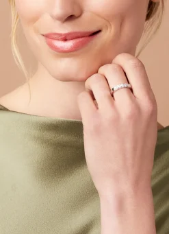Diamond Point Alliance|Groeibriljant Ringen<Witgouden alliance ring, 0.50 ct diamant, Groeibriljant