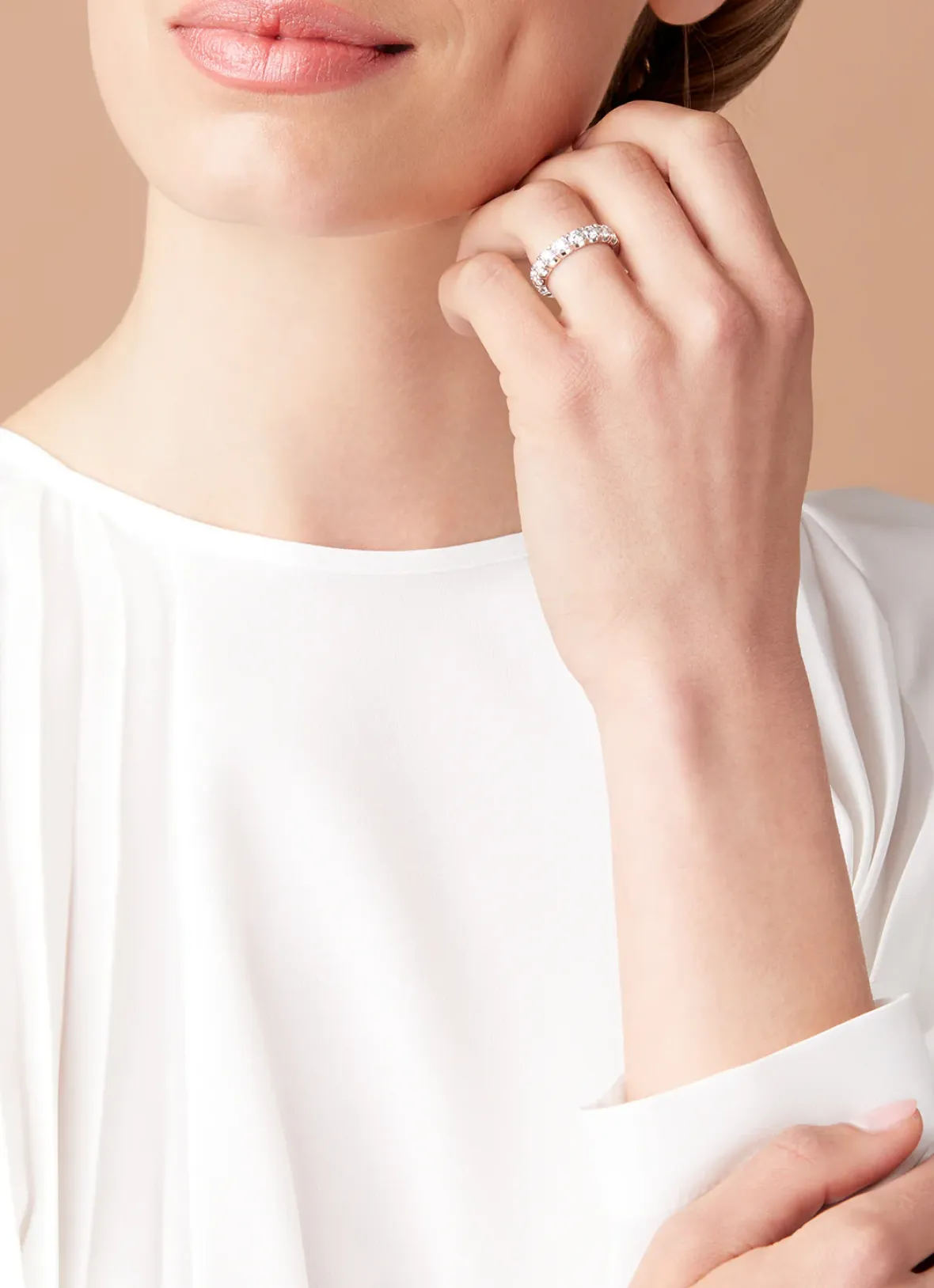 Diamond Point Alliance|Groeibriljant Ringen<Witgouden alliance ring, 1.76 ct diamant, Groeibriljant